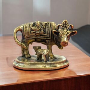 Brass Kamdhenu Cow with calf