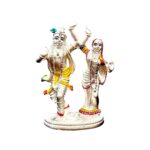 Pure silver Radha Krishna idol in dome