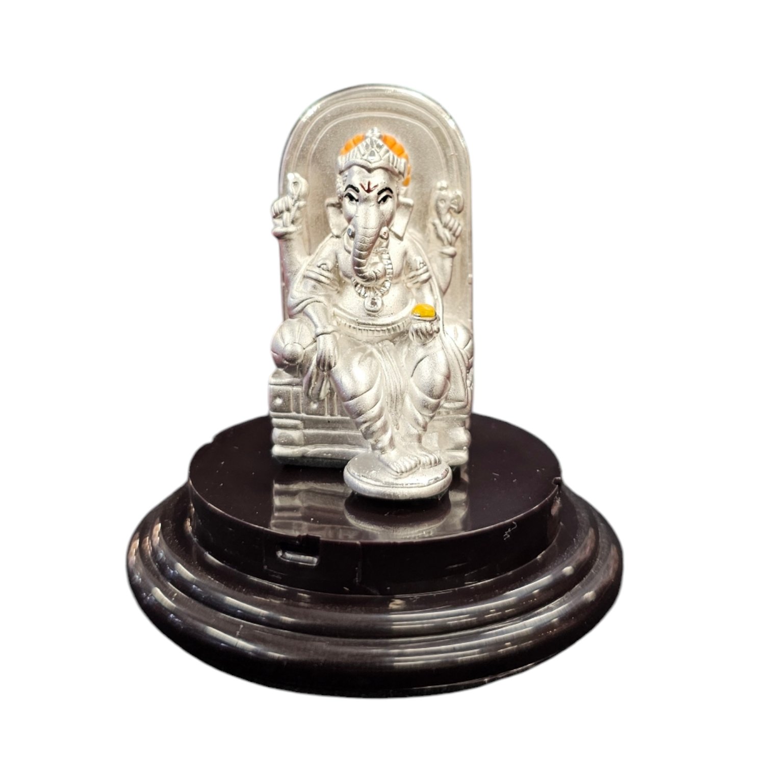 Pure Silver Ganesh on throne