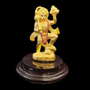 Pure Silver Hanuman Idol with 24k Gold Plating