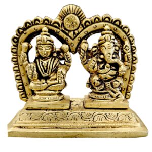 Super Fine Brass Lakshmi and Ganesha Idol