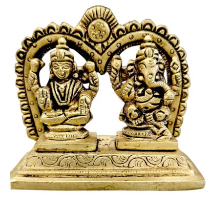 Super Fine Brass Lakshmi and Ganesha Idol