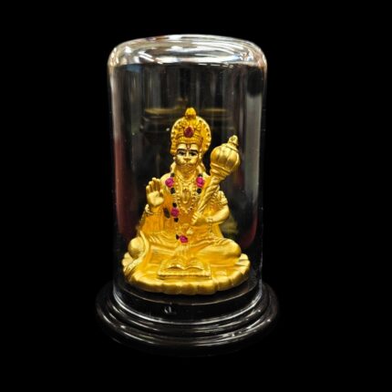 Pure silver hanuman Idol with Gold Plating