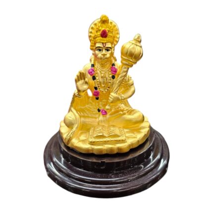 Pure silver hanuman Idol with Gold Plating