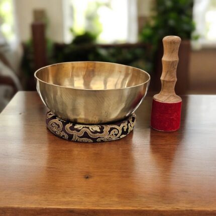 9 inch matt hand beaten singing bowl