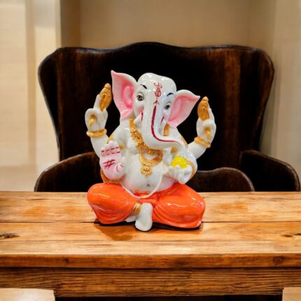 Ganesh idol - orange dhoti