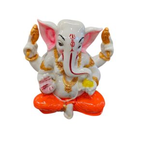 Ganesh idol - orange dhoti