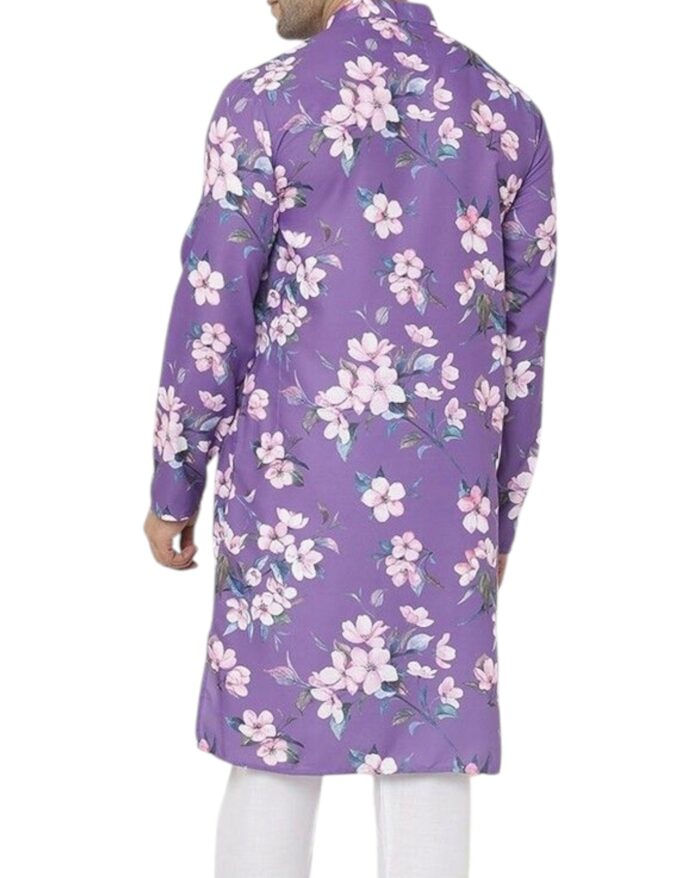 Floral Print Men Kurta