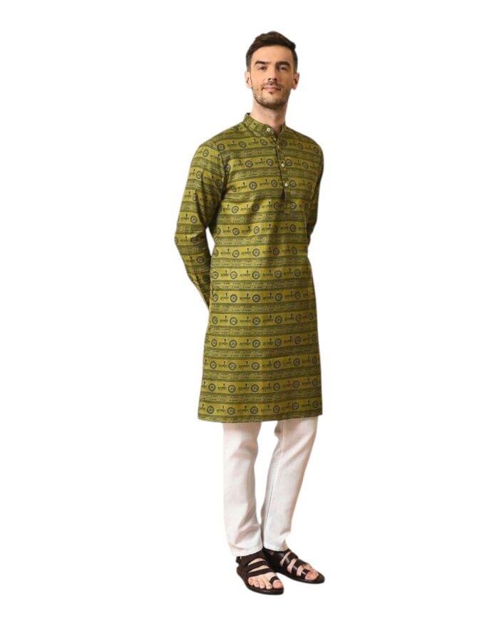 Mens-kurta-mahakaal-green