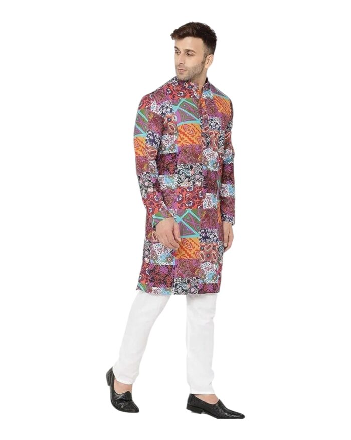 Cotton Printed Men Kurta