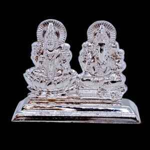 Pure Silver Lakshmi and Ganesh Idol