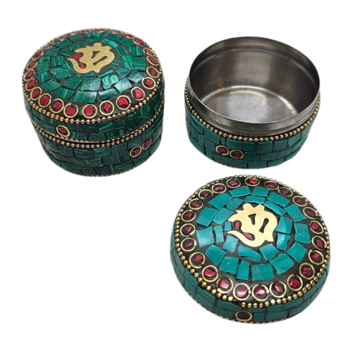 Pair of Decorative Steel Kumkum Boxes