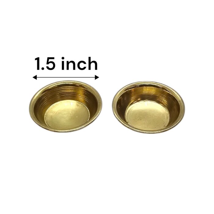 Brass thali set for Bhog - small - 4 inch