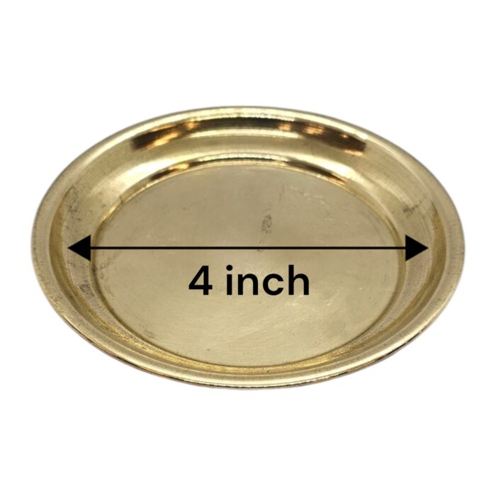 Brass thali set for Bhog - small - 4 inch