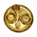 Brass thali set for Bhog - small - 4.5 inch