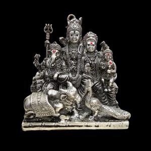 Pure Silver Shiv Parivar Idol