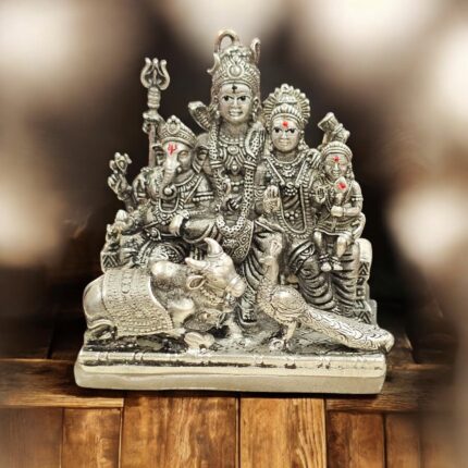 Pure Silver Shiv Parivar Idol