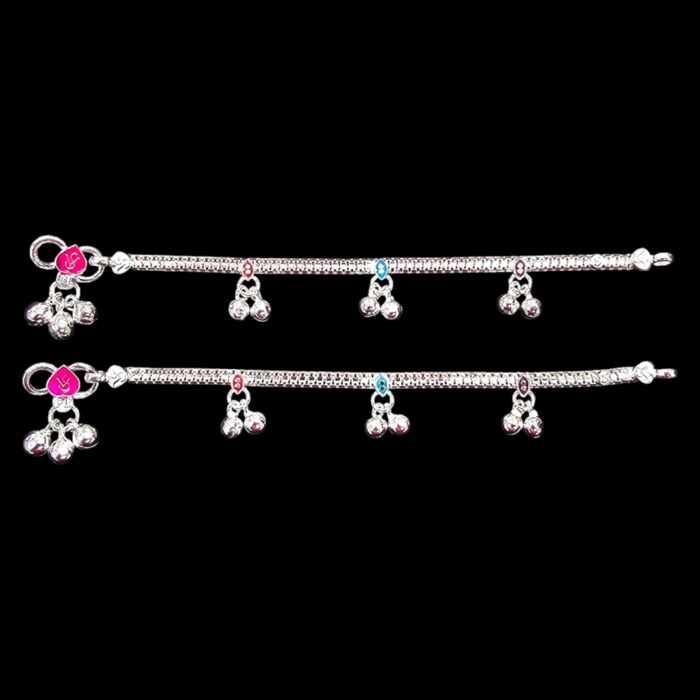 Pure silver anklet - 5 inch - bg8