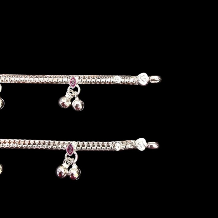 Pure silver anklet - 5 inch - bg8