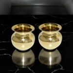 Pair of high finish Brass Lota from India