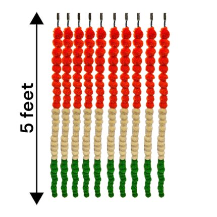 Artificial Marigold Flower strings - Indian Tricolor