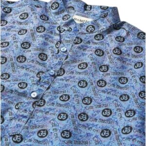 Jai Shri Ram - Blue Mens Kurta