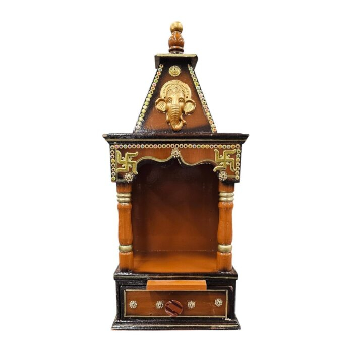 Small Wooden Home Temple in Canada and USA | Wall Mountable Pooja Mandir for Home