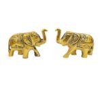 Small Metal Elephant Pair | Medium