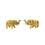 Small Metal Elephant Pair