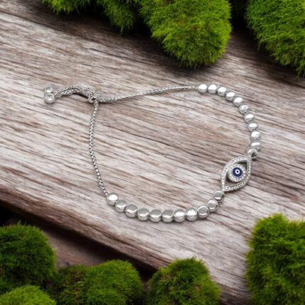 Sterling Silver evil eye Bracelet | 925 sterling silver bracelet | Gift for her