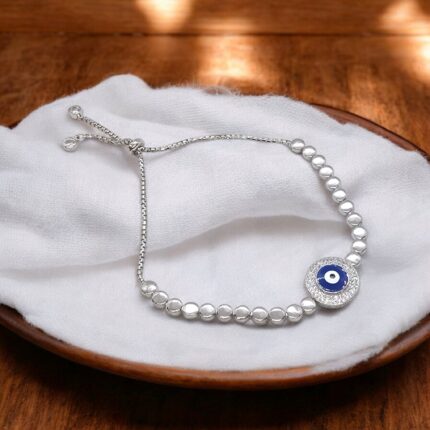 Sterling Silver evil eye Bracelet | 925 sterling silver bracelet | Gift for her