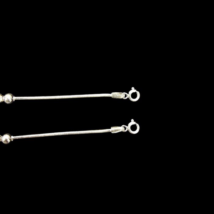 Pair of pure sterling silver anklets | Silver Anklets for adults