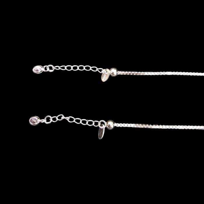 Pair of 925 sterling silver anklets | Pure Silver Anklets for adults | Gift for her | Silver Jewelry