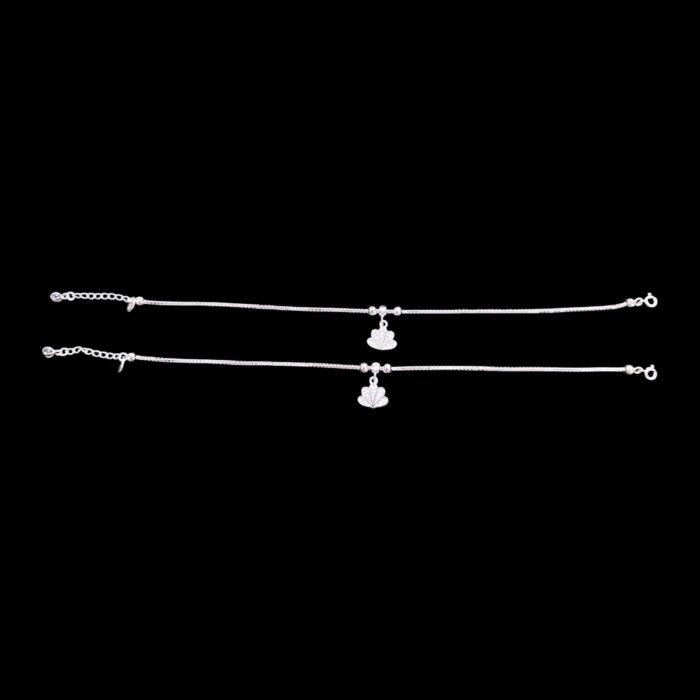 Pair of 925 sterling silver anklets | Pure Silver Anklets for adults | Gift for her | Silver Jewelry