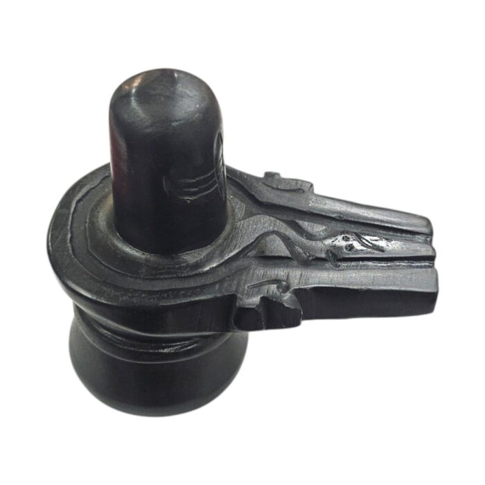 Shivling Black Stone | Shiva Lingam Idol 4 inch | Black Lingam