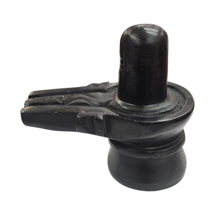 Shivling Black Stone | Shiva Lingam Idol 4 inch | Black Lingam