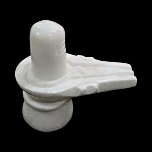 Hand Carved White Marble Shivling 2.75 inch