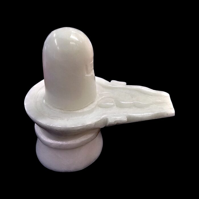 White Marble Shivling | Shiva Lingam Idol 3.75 inch