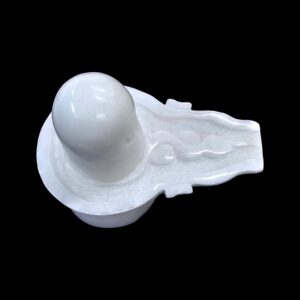 White Marble Shivling | Shiva Lingam Idol 3.75 inch