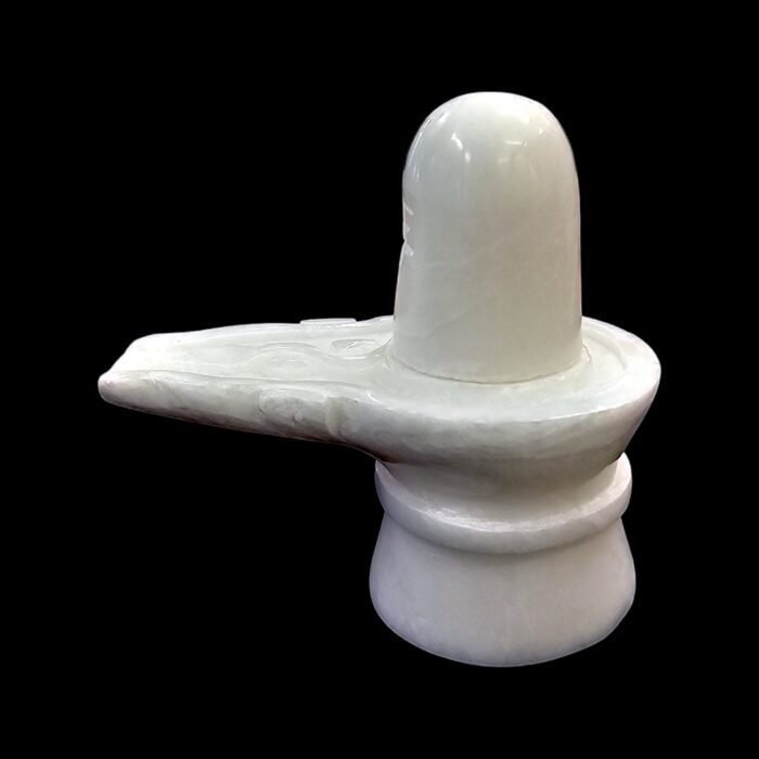 White Marble Shivling | Shiva Lingam Idol 3.75 inch