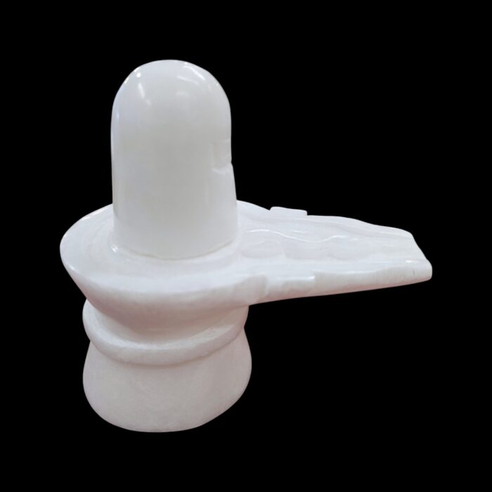 White Marble Shivling | Shiva Lingam Idol 3.75 inch