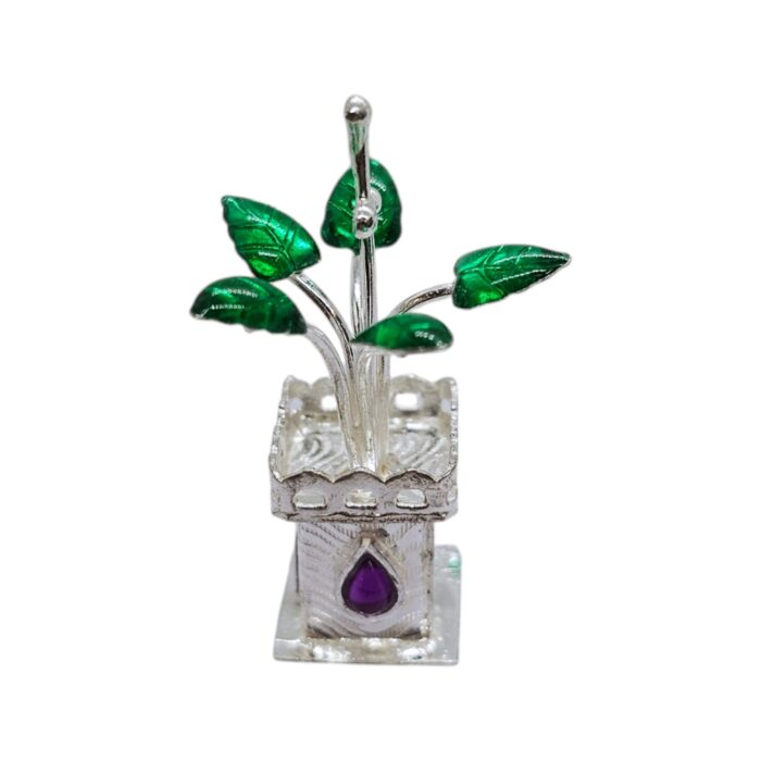 Pure Silver Tulsi Plant – 4.25 Cm