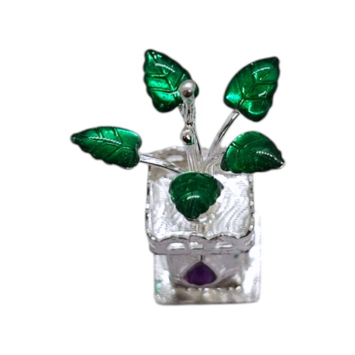 Pure Silver Tulsi Plant – 4.25 Cm