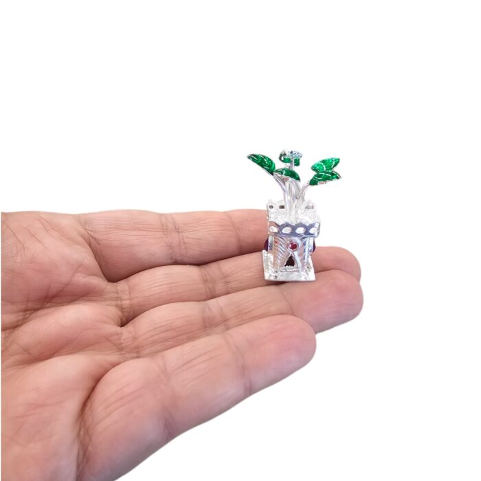 Pure Silver Tulsi Plant – 4.25 Cm