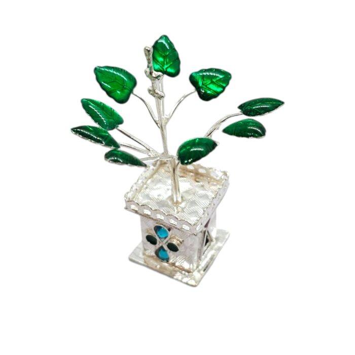 Pure Silver Tulsi Plant – 7 cm