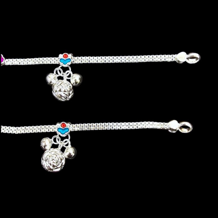 Pair of 925 sterling silver anklets | Pure Silver Anklets for adults | Gift for her | Silver Jewelry