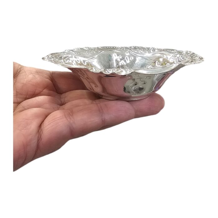 Pure Silver Decorative Bowl - 4.5 inch | Decorative Silver bowl for Gift