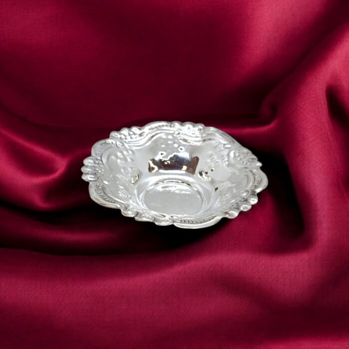 Pure Silver Decorative Bowl - 4.5 inch | Decorative Silver bowl for Gift