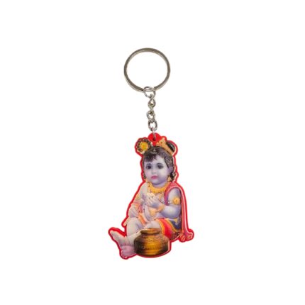 Baby Krishna Rubber Keychains - Set of 5 | Ideal Return Gift | Janmashtami Return Gift