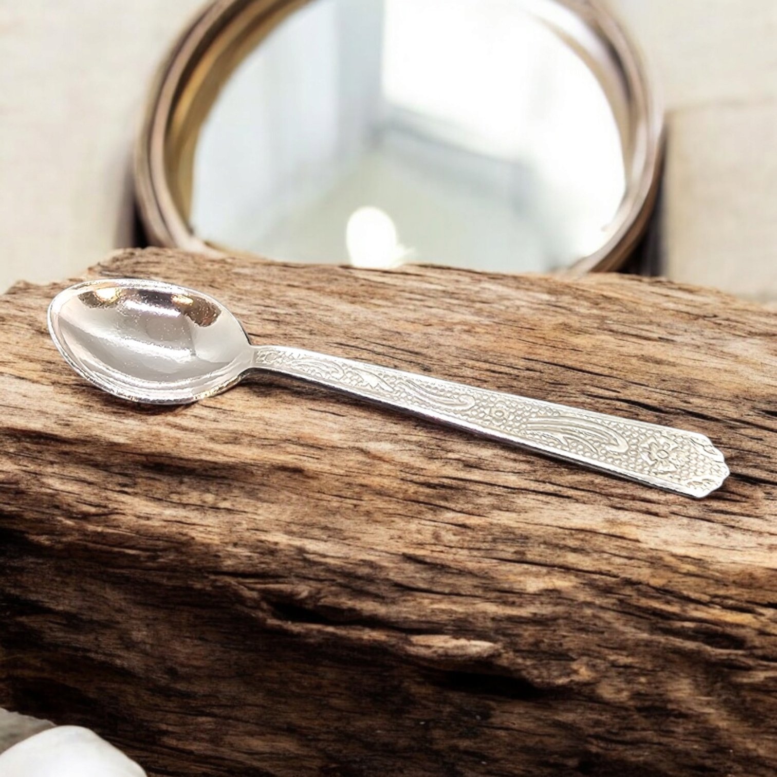 Pure Silver Spoon - 3.75 inch | Small pure silver Spoon